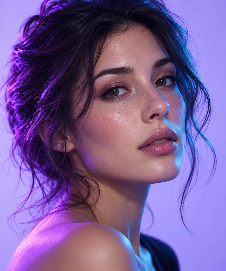 Reference portrait prepared for a face-focused image workflow